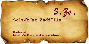 Soltész Zsófia névjegykártya