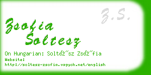 zsofia soltesz business card